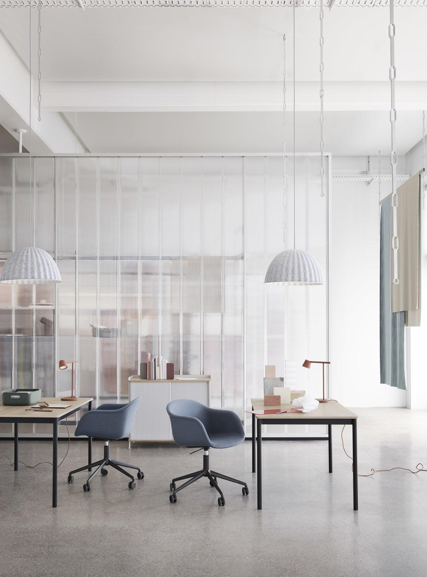 Large Acoustic Felt Dome Pendant Light Recycled Plastic Modern Hanging Ceiling Lamp