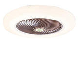20 Inch Round Flush Mount Bladeless Ceiling Fan with Enclosed LED Light and Remote Control