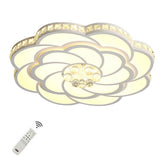 Modern Flower Swirl LED Flush Mount Ceiling Light Metal Acrylic Petal Fixture for Bedroom