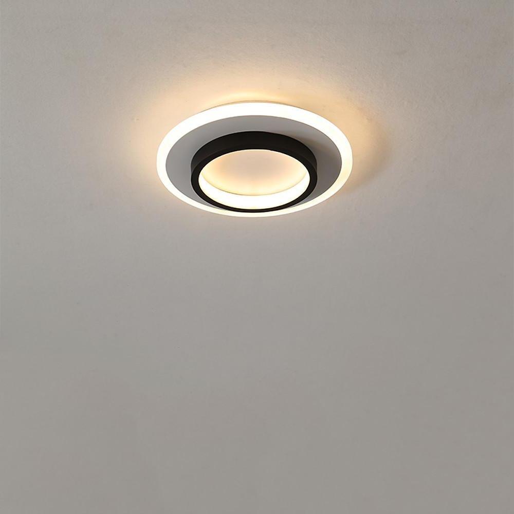 Modern Geometric 3 Circle LED Flush Mount Ceiling Light Fixture for Home
