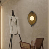 Leaf Canoe Organic Resin Wall Sconce Modern Textured Indoor Accent Lighting