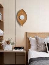 Leaf Canoe Organic Resin Wall Sconce Modern Textured Indoor Accent Lighting