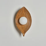 Leaf Canoe Organic Resin Wall Sconce Modern Textured Indoor Accent Lighting