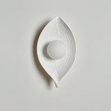 Leaf Canoe Organic Resin Wall Sconce Modern Textured Indoor Accent Lighting