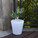 LED Luminous Flowerpot RGB Solar Powered Outdoor Planter with Remote Control IP65 Waterproof Garden Lighting