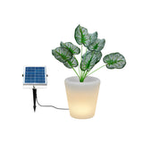 LED Luminous Flowerpot RGB Solar Powered Outdoor Planter with Remote Control IP65 Waterproof Garden Lighting