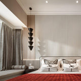 Legato Multi Tier LED Pendant Light Architectural Cone Hanging Chandelier Lamp