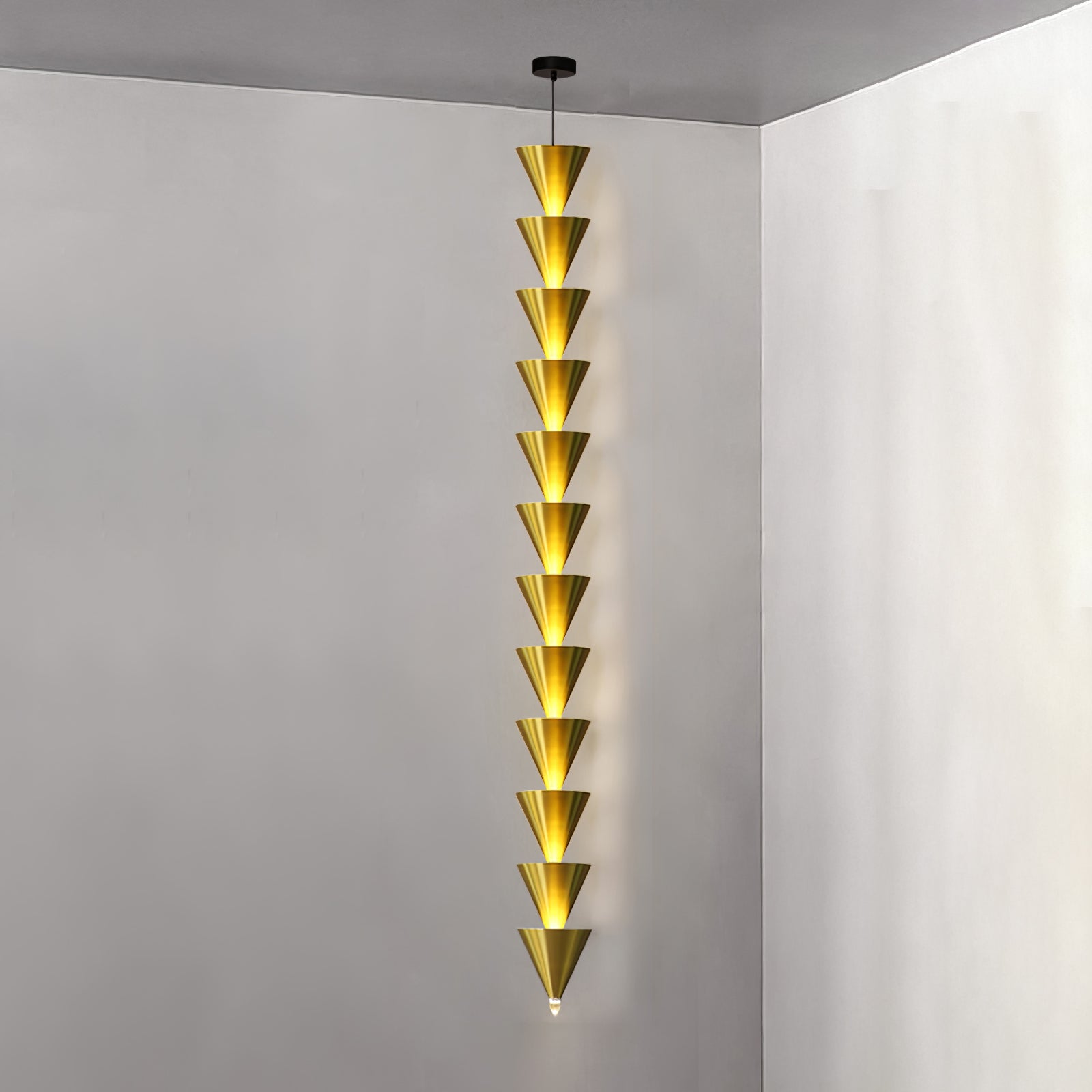 Legato Multi Tier LED Pendant Light Architectural Cone Hanging Chandelier Lamp