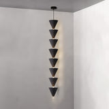 Legato Multi Tier LED Pendant Light Architectural Cone Hanging Chandelier Lamp