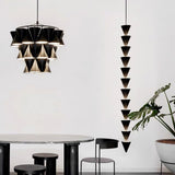 Legato Multi Tier LED Pendant Light Architectural Cone Hanging Chandelier Lamp