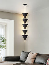 Legato Multi Tier LED Pendant Light Architectural Cone Hanging Chandelier Lamp