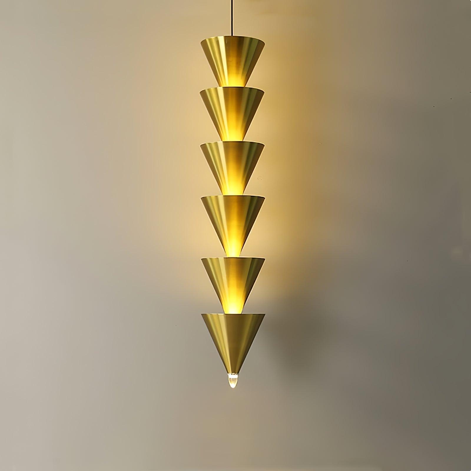 Legato Multi Tier LED Pendant Light Architectural Cone Hanging Chandelier Lamp
