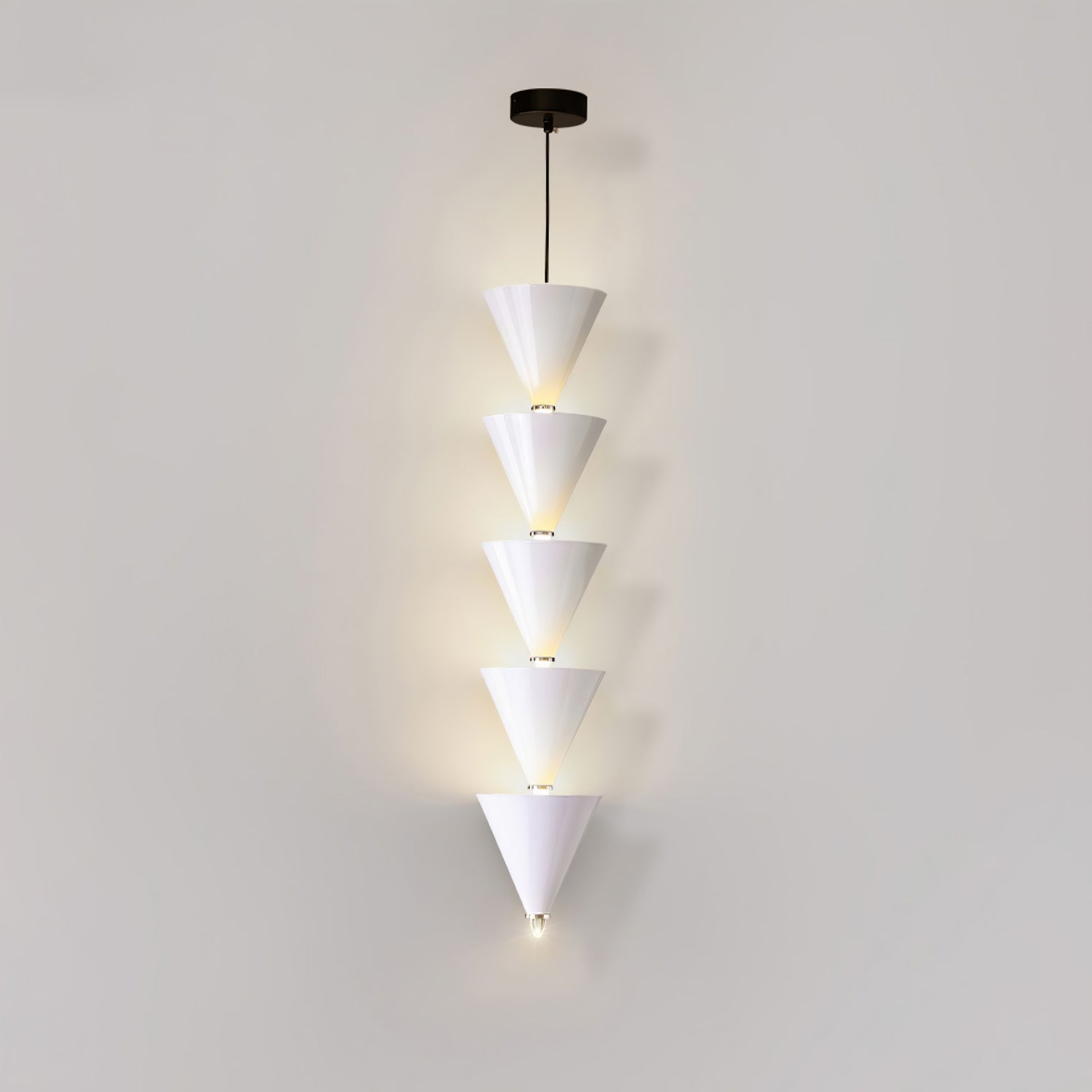 Legato Multi Tier LED Pendant Light Architectural Cone Hanging Chandelier Lamp