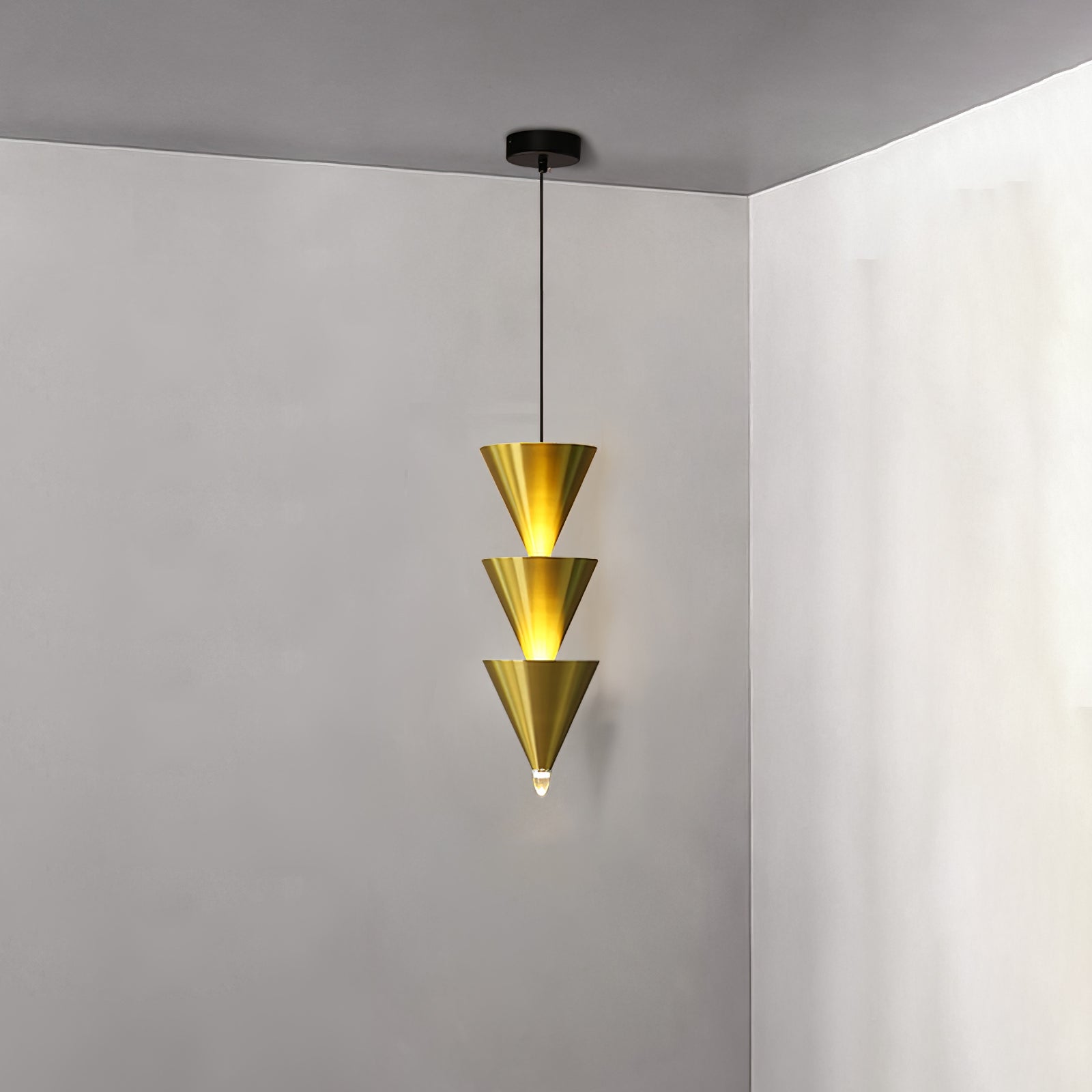 Legato Multi Tier LED Pendant Light Architectural Cone Hanging Chandelier Lamp