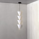 Legato Multi Tier LED Pendant Light Architectural Cone Hanging Chandelier Lamp