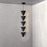 Legato Multi Tier LED Pendant Light Architectural Cone Hanging Chandelier Lamp