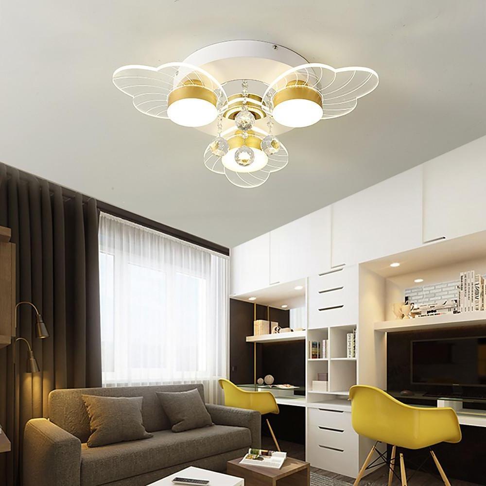 Modern Nordic Flower Shape LED Flush Mount Ceiling Light Fixture for Living Room Bedroom
