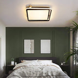 Modern Geometric Square LED Flush Mount Ceiling Light Dimmable Nordic Minimalist Fixture