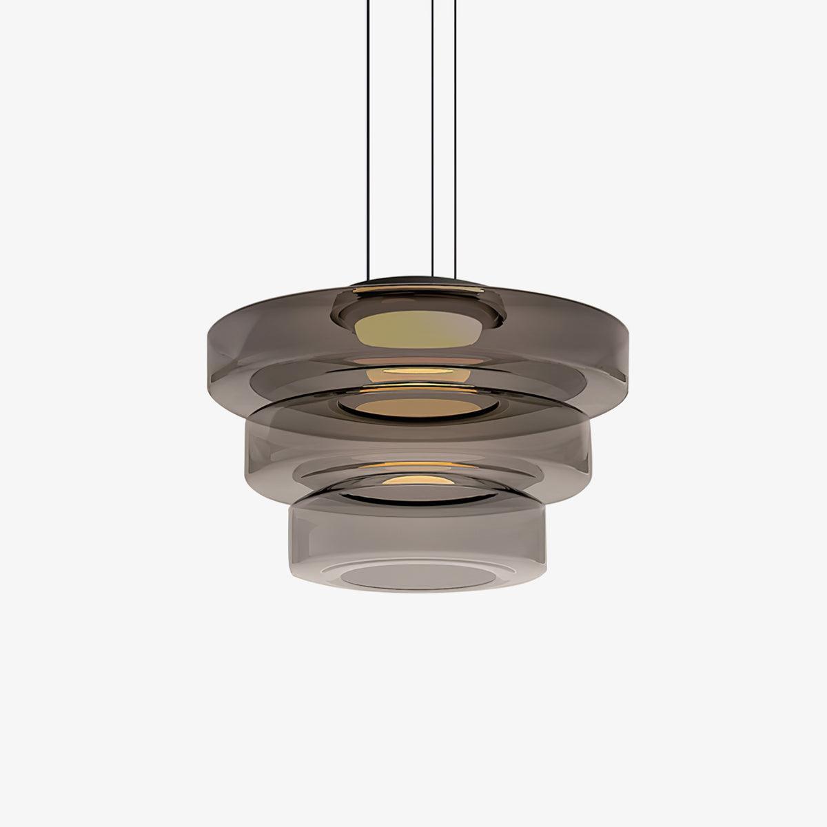 Levels Series Modern Layered Glass LED Pendant Light and Ceiling Hanging Fixture