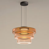Levels Series Modern Layered Glass LED Pendant Light and Ceiling Hanging Fixture