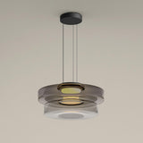 Levels Series Modern Layered Glass LED Pendant Light and Ceiling Hanging Fixture