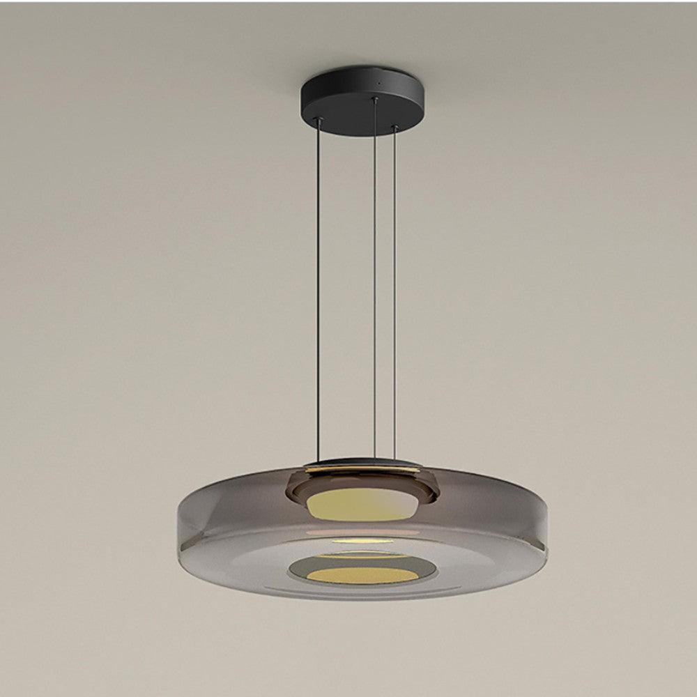 Levels Series Modern Layered Glass LED Pendant Light and Ceiling Hanging Fixture