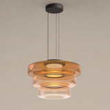 Levels Series Modern Layered Glass LED Pendant Light and Ceiling Hanging Fixture