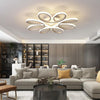 Modern Flower Shaped Dimmable LED Flush Mount Ceiling Light in White Finish for Home