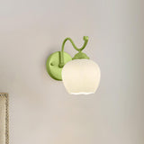 Lily Flower Glass Wall Sconce Set of 2 Modern Indoor Lighting for Hallway and Bedroom
