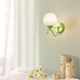 Lily Flower Glass Wall Sconce Set of 2 Modern Indoor Lighting for Hallway and Bedroom