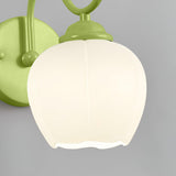 Lily Flower Glass Wall Sconce Set of 2 Modern Indoor Lighting for Hallway and Bedroom