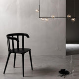Linear Glass Sphere Chandelier Modern Geometric Pendant Light for Kitchen Island and Dining Table
