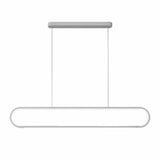 Linear Minimalist LED Dimmable Pendant Light Modern Strip Hanging Chandelier for Dining Room