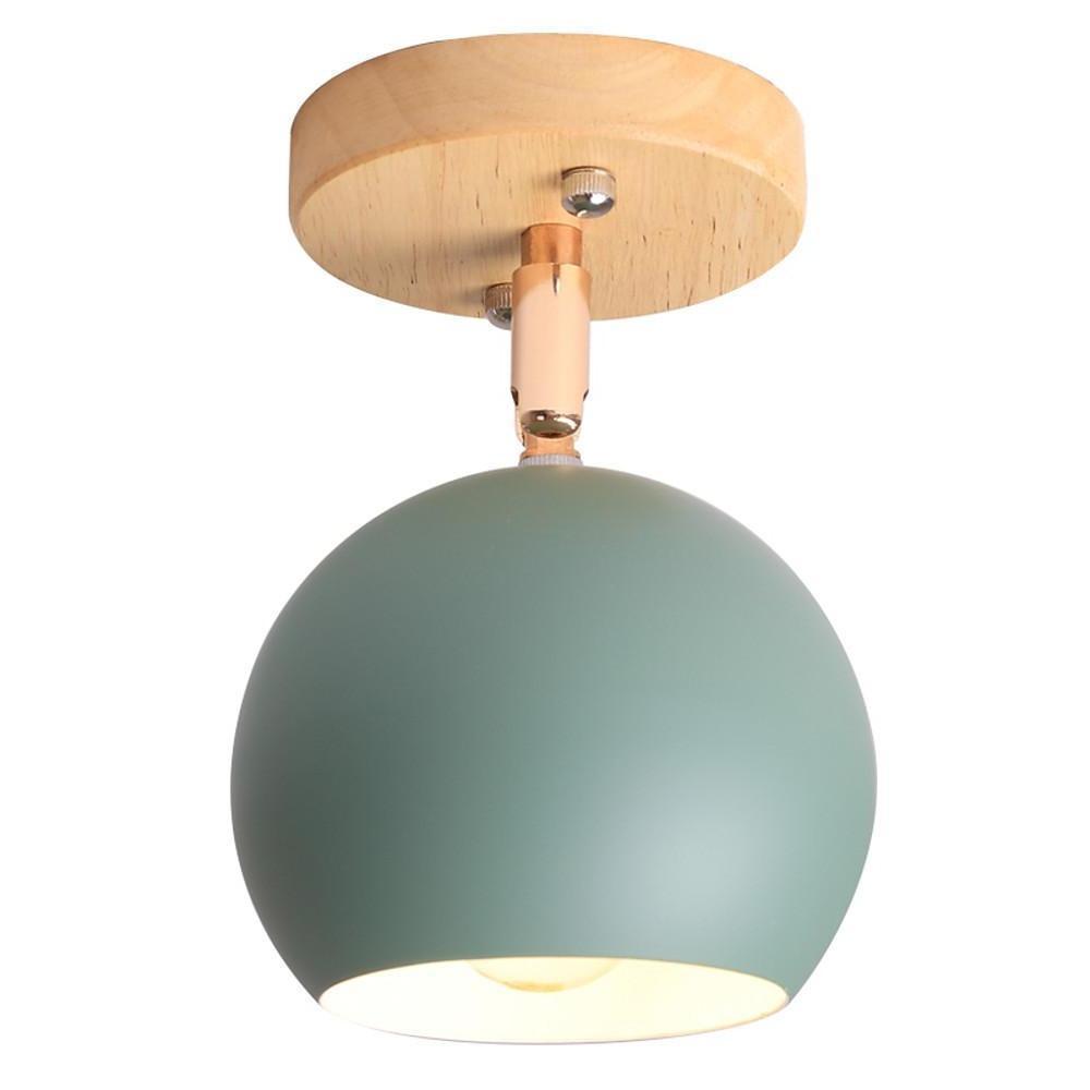 Modern Semicircular Metal LED Pendant Light Adjustable Rustic Hanging Ceiling Lamp for Entryway