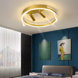 Minimalist Black Circular LED Flush Mount Ceiling Light for Modern Entryway and Corridor Decor