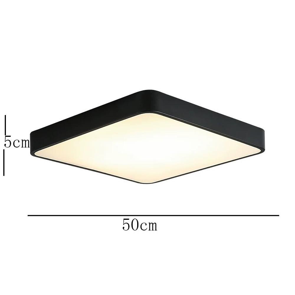 Modern Square LED Flush Mount Ceiling Light Minimalist Metal Fixture for Bedroom and Living Room