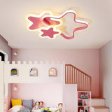 Modern Triple Star LED Flush Mount Ceiling Light for Childrens Bedroom and Nursery Decor