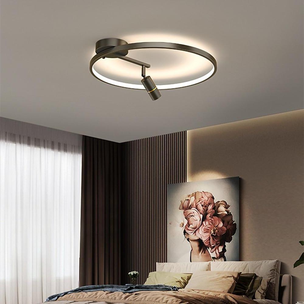 Modern Round LED Dimmable Flush Mount Ceiling Light Aluminum Circle Spotlight for Bedroom