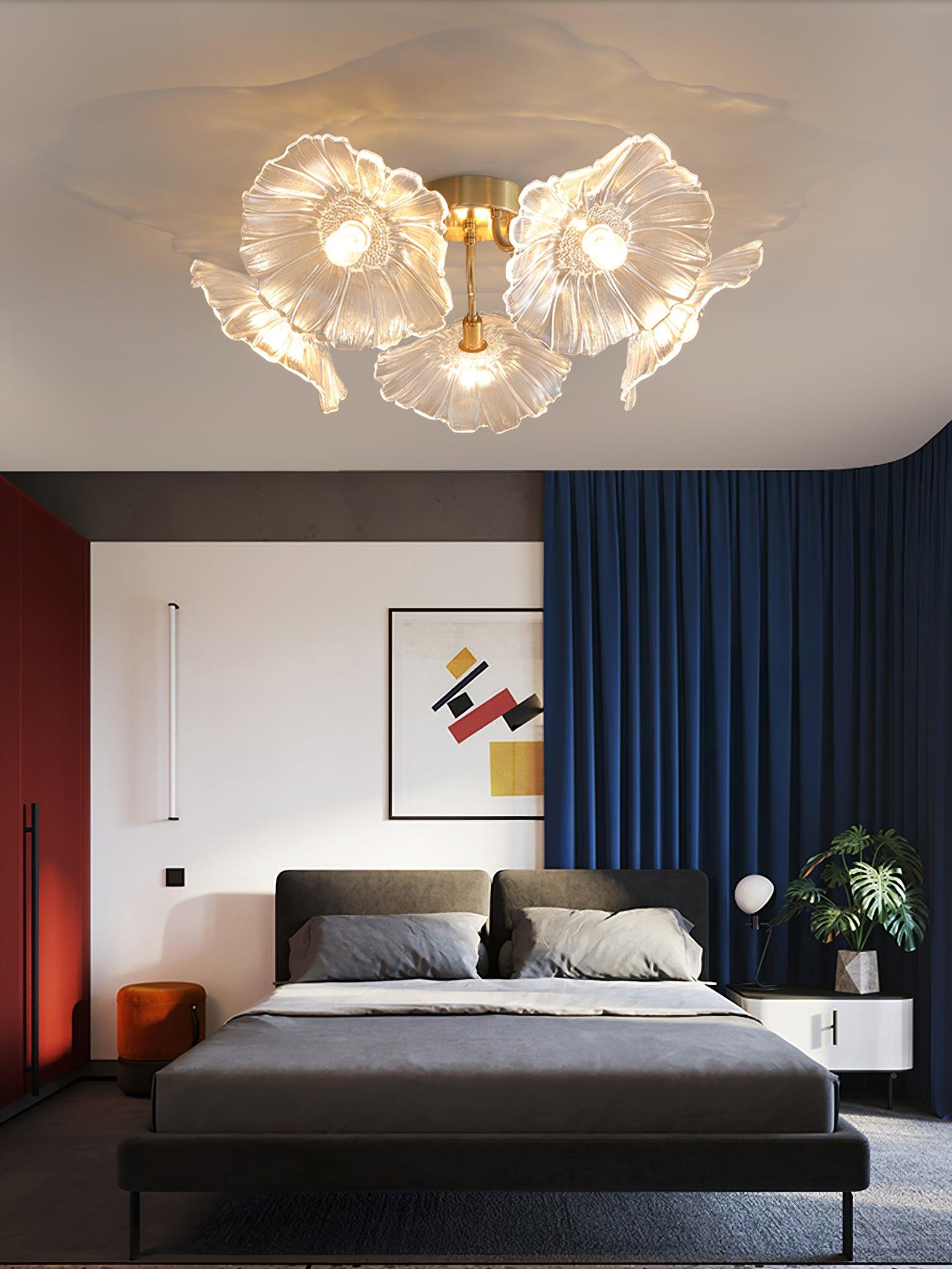 lotus-leaf-frosted-glass-ceiling-light-modern-gold-chandelier-for-living-room