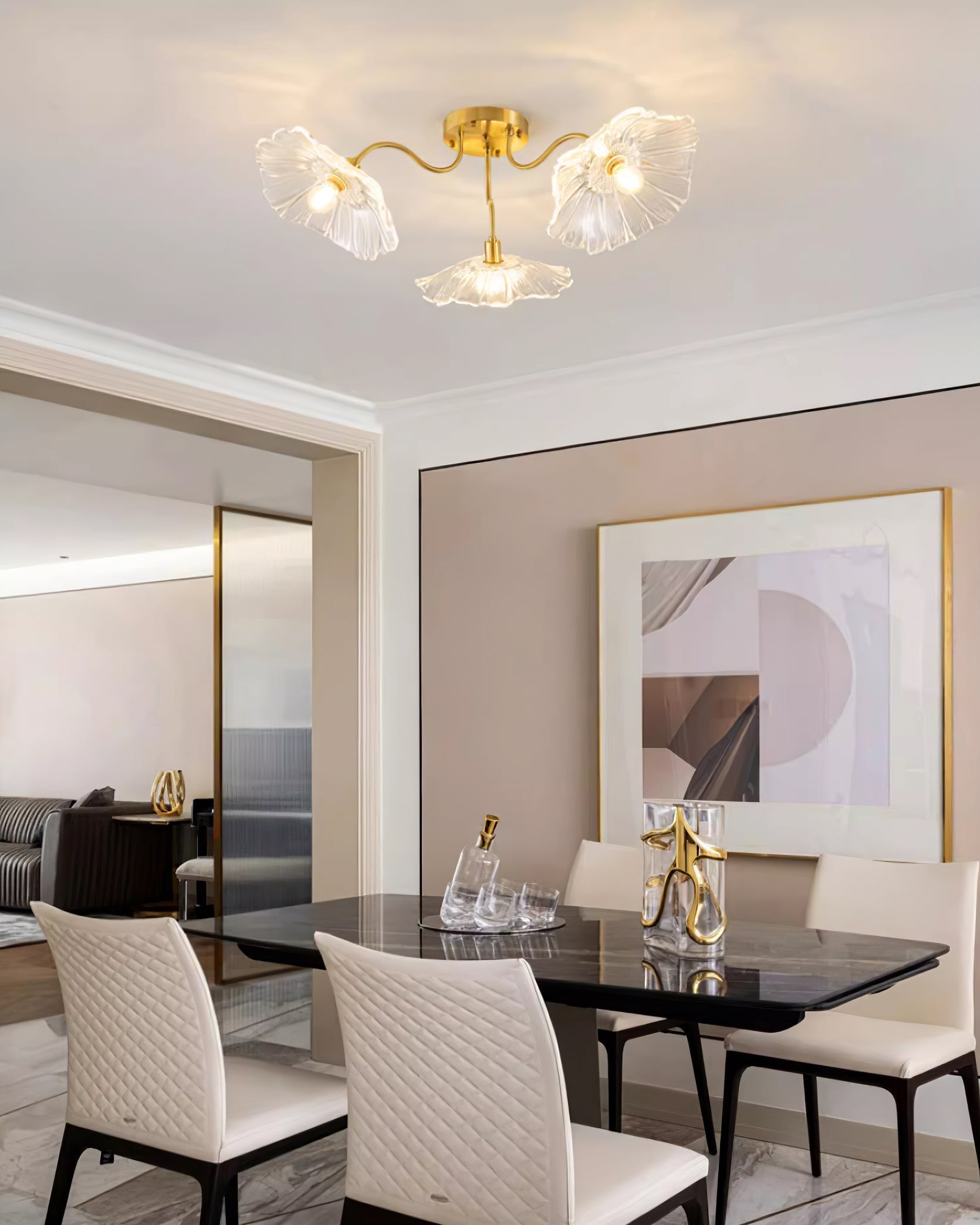 lotus-leaf-frosted-glass-ceiling-light-modern-gold-chandelier-for-living-room