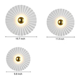Lotus Leaf Round Pleated LED Wall Sconce Modern White Decorative Light Fixture