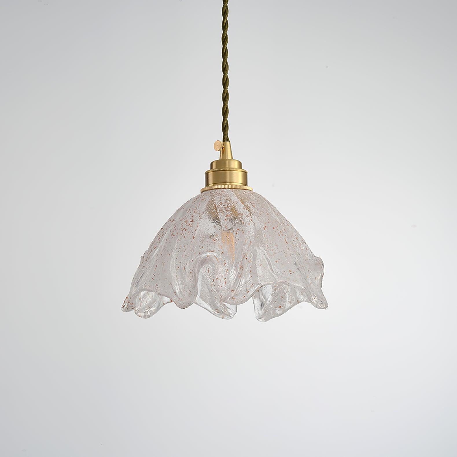 lotus-shape-brass-and-etched-crystal-glass-small-pendant-lamp-for-kitchen-and-hallway-lighting