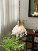 lotus-shape-brass-and-etched-crystal-glass-small-pendant-lamp-for-kitchen-and-hallway-lighting