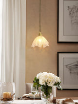 lotus-shape-brass-and-etched-crystal-glass-small-pendant-lamp-for-kitchen-and-hallway-lighting