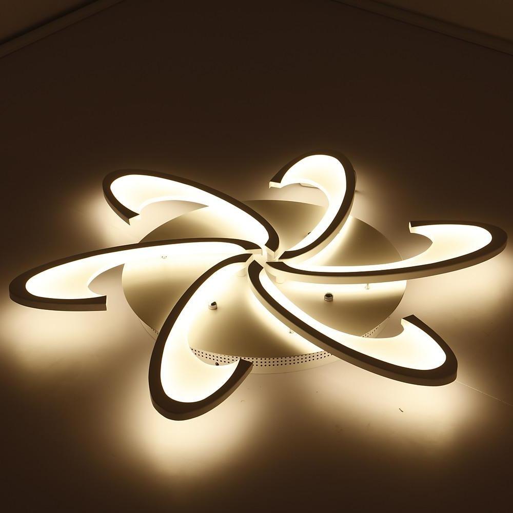 Contemporary Geometric Wave LED Flush Mount Ceiling Light Modern Circle Dimmable Fixture