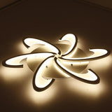 Contemporary Geometric Wave LED Flush Mount Ceiling Light Modern Circle Dimmable Fixture
