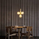 Luminae Glass Sphere Pendant Light Modern Nordic Hanging Lamp for Kitchen and Dining Room