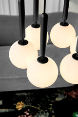 Luminae Glass Sphere Pendant Light Modern Nordic Hanging Lamp for Kitchen and Dining Room