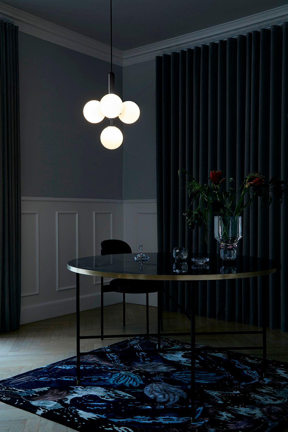 Luminae Glass Sphere Pendant Light Modern Nordic Hanging Lamp for Kitchen and Dining Room