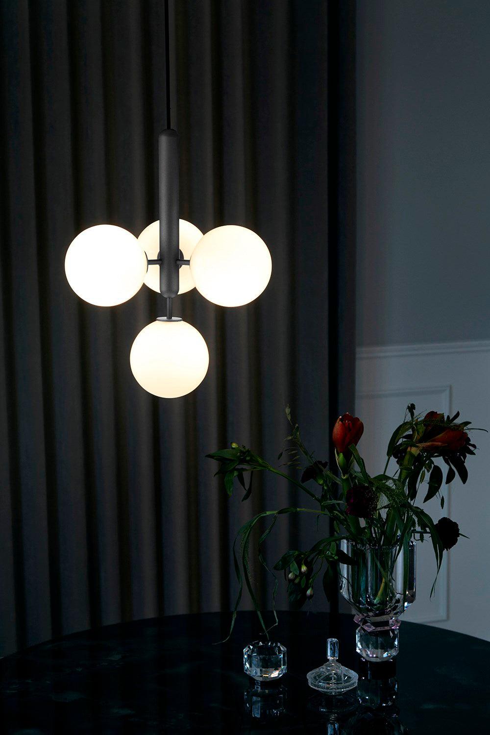 Luminae Glass Sphere Pendant Light Modern Nordic Hanging Lamp for Kitchen and Dining Room